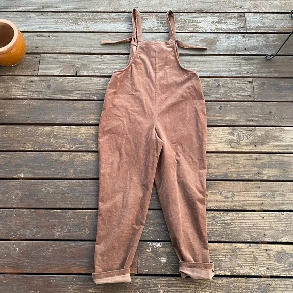 Lucy & yak brown corduroy dungarees overalls - Picture 7 of 9